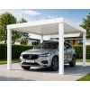 Carport wolnostojący biały RAL 9016 – nowoczesna wiata samochodowa